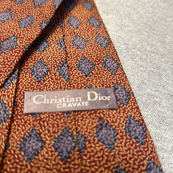 Christian Dior Cravate Tie 100% Imported Silk In Great Condition - Picture 5 of 11